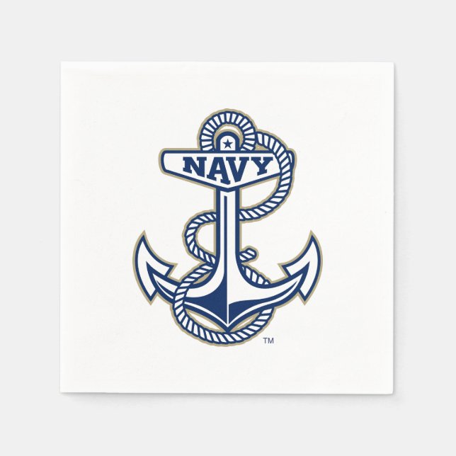 Naval Academy Anchor | Graduation Napkins (Front)