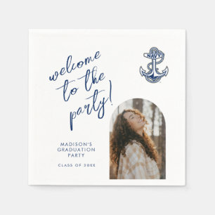 Naval Academy Anchor Graduation Napkins
