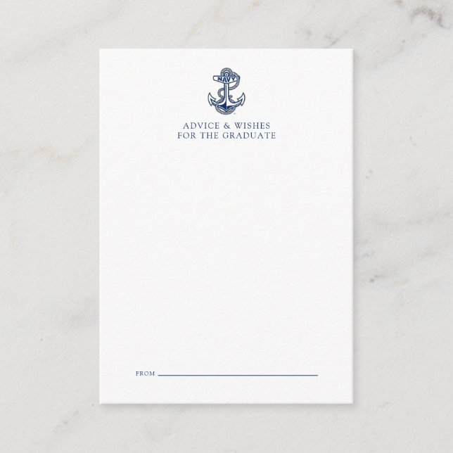 Naval Academy Anchor | Graduation Note Card (Front)