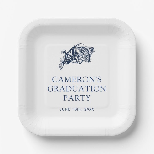 Naval Academy Anchor | Graduation Paper Plates (Front)