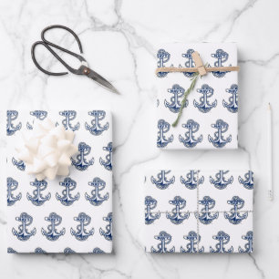 Naval Academy Anchor Graduation Wrapping Paper Sheets