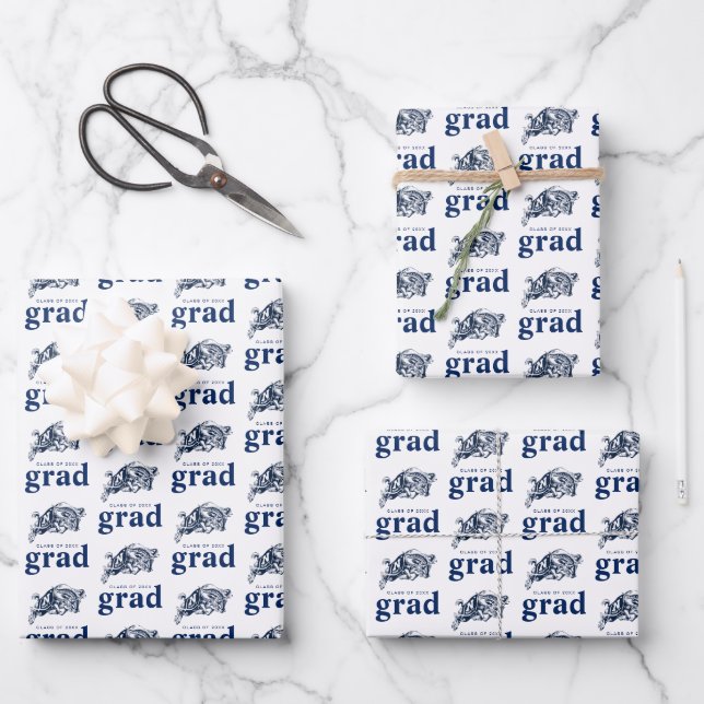 Naval Academy Anchor | Graduation Wrapping Paper Sheets (Front)
