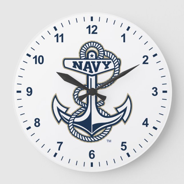 Naval Academy Anchor Large Clock (Front)