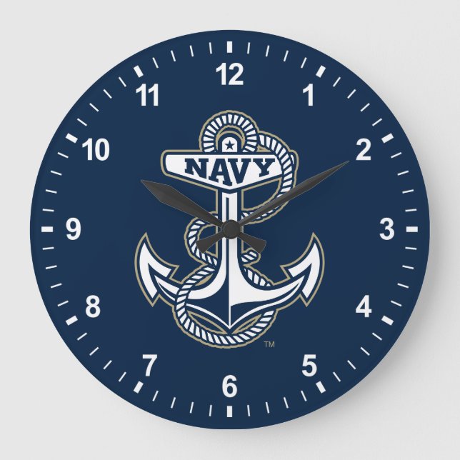Naval Academy Anchor Large Clock (Front)