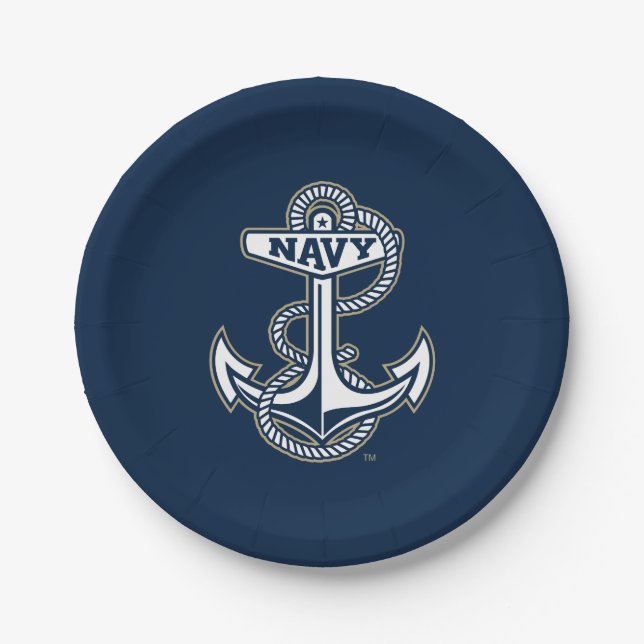 Naval Academy Anchor Paper Plates (Front)