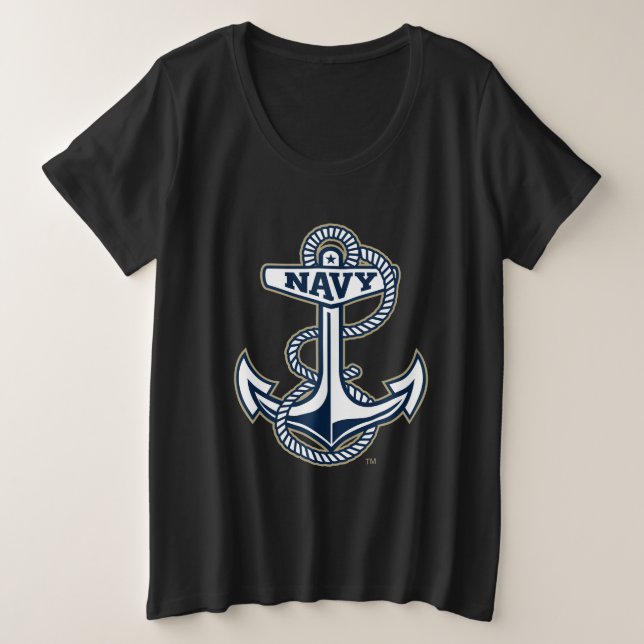 Naval Academy Anchor Plus Size T-Shirt (Design Front)