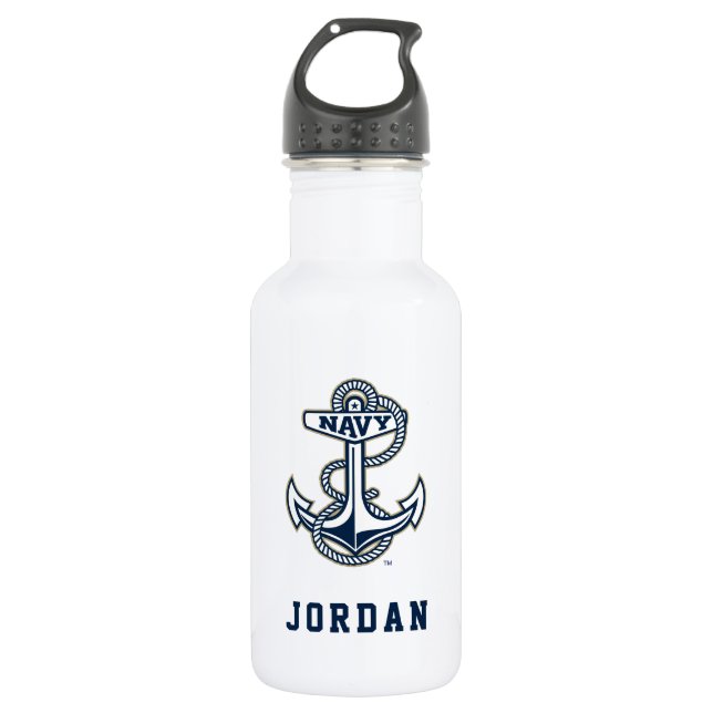 Naval Academy Anchor Stainless Steel Water Bottle (Front)