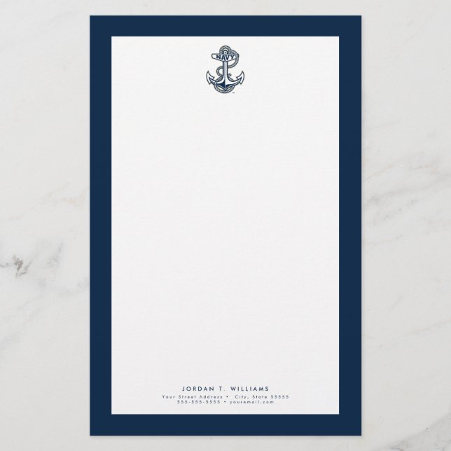 Naval Academy Anchor Stationery (Front)