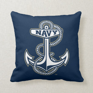 Naval Academy Anchor Throw Pillow