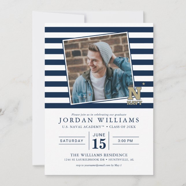 Naval Academy Graduate Announcement (Front)