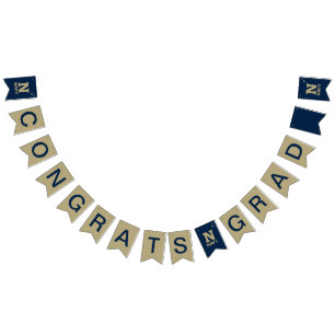 Naval Academy Graduate Bunting Flags