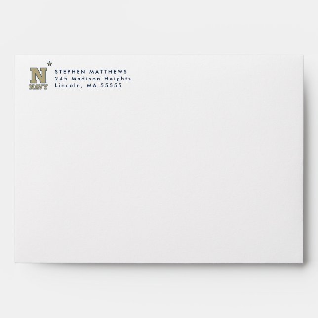 Naval Academy Graduate Envelope (Front)