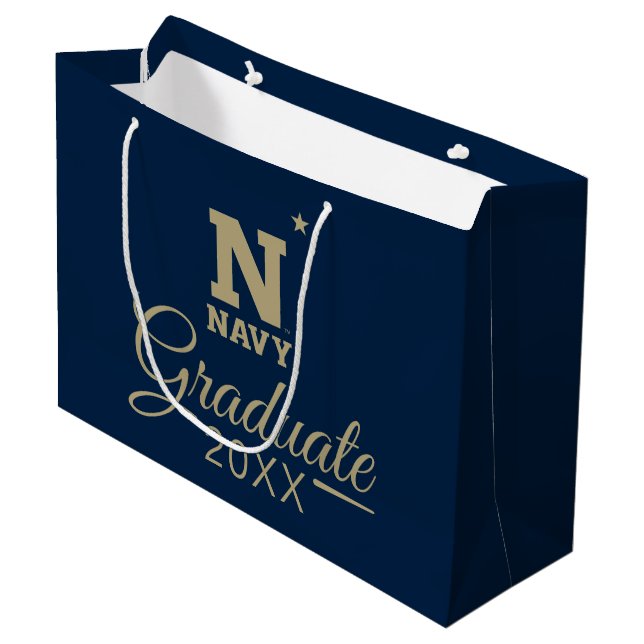 Naval Academy Graduate Large Gift Bag (Front Angled)