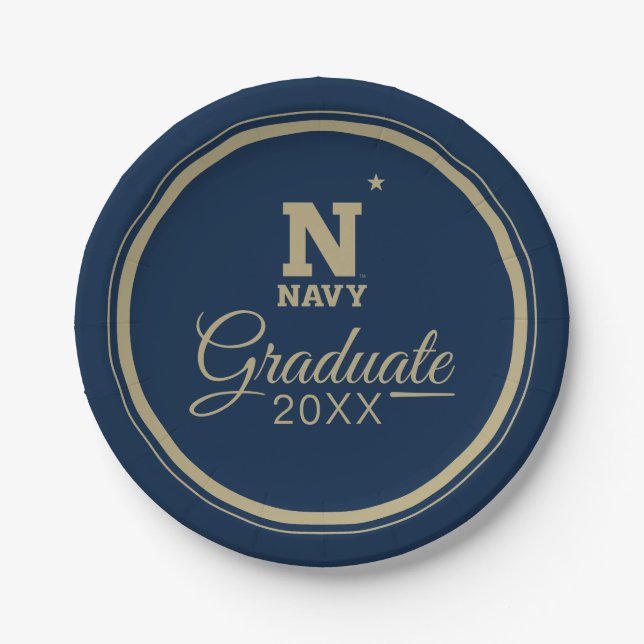 Naval Academy Graduate Paper Plates (Front)