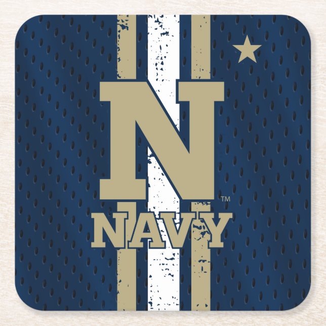 Naval Academy Jersey Square Paper Coaster (Front)