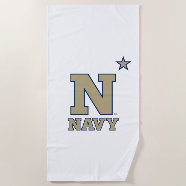 Naval Academy Logo Beach Towel (Front)