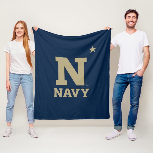 Naval Academy Logo Fleece Blanket (In Situ)