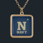 Naval Academy Logo Gold Plated Necklace<br><div class="desc">Check out these United States Naval Academy designs! Show off your Midshipmen pride with these new University products. These make the perfect gifts for the Naval Academy student, alumni, family, friend or fan in your life. All of these Zazzle products are customizable with your name, class year, or club. Go...</div>