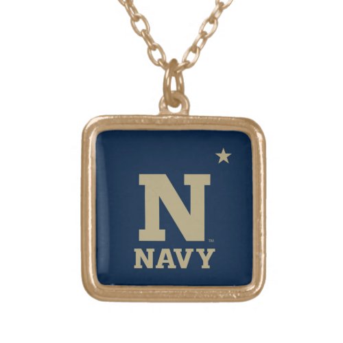Naval Academy Logo Gold Plated Necklace