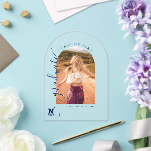 Naval Academy Logo   Graduation Acrylic Invitations