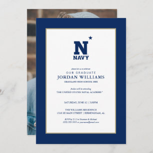 Naval Academy Logo Graduation Announcement