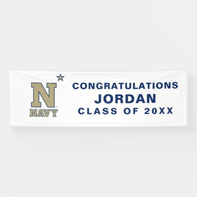 Naval Academy Logo | Graduation Banner (Horizontal)