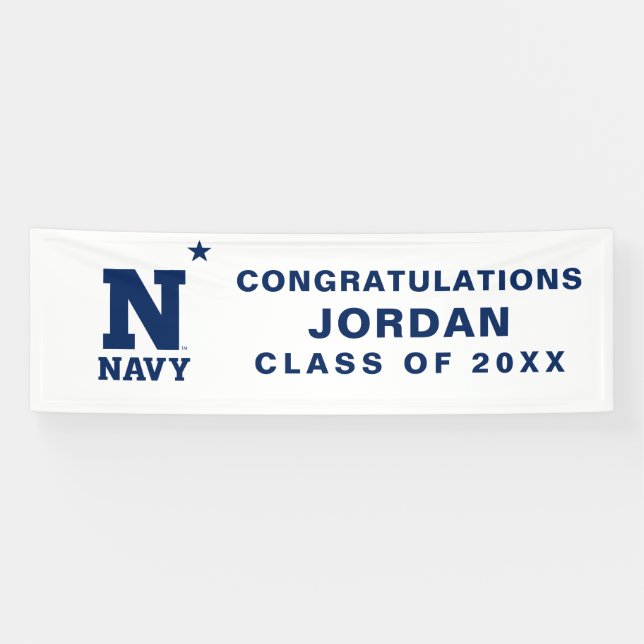 Naval Academy Logo | Graduation Banner (Horizontal)