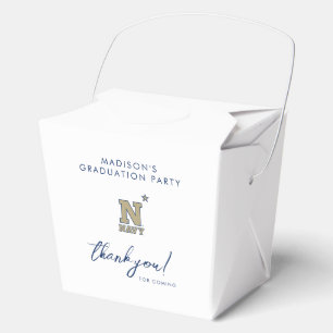 Naval Academy Logo Graduation Favor Boxes