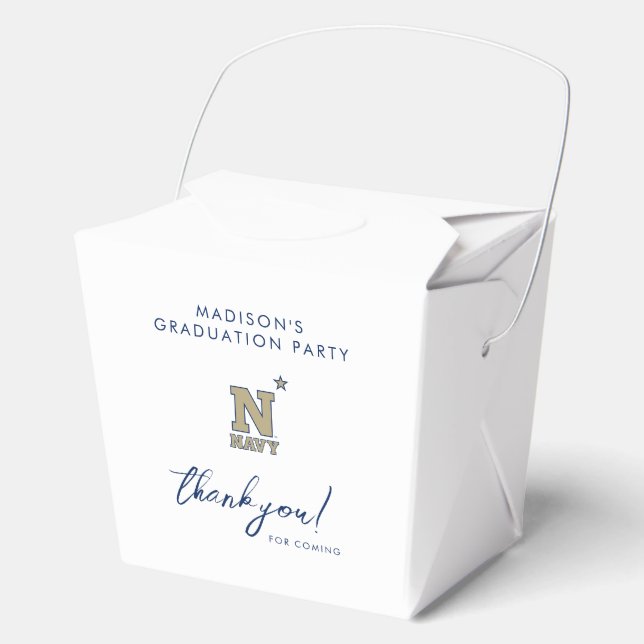 Naval Academy Logo | Graduation Favor Boxes (Front)