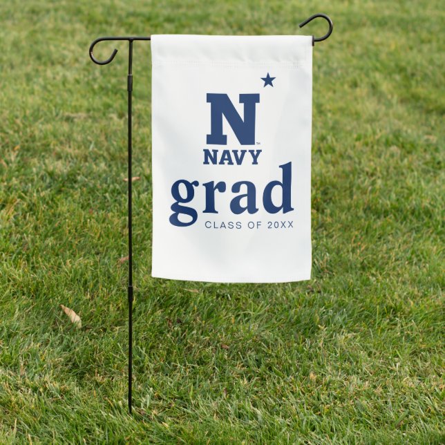 Naval Academy Logo | Graduation Garden Flag (In SItu)