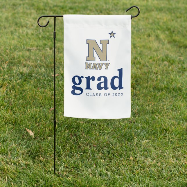 Naval Academy Logo | Graduation Garden Flag (In SItu)
