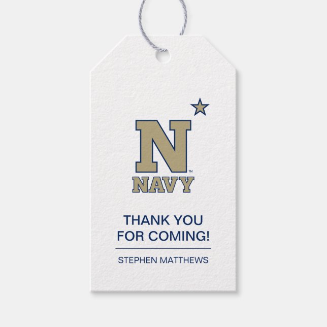Naval Academy Logo | Graduation Gift Tags (Front)