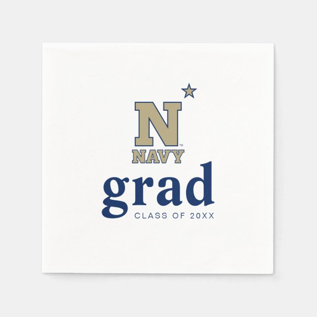 Naval Academy Logo | Graduation Napkins (Front)