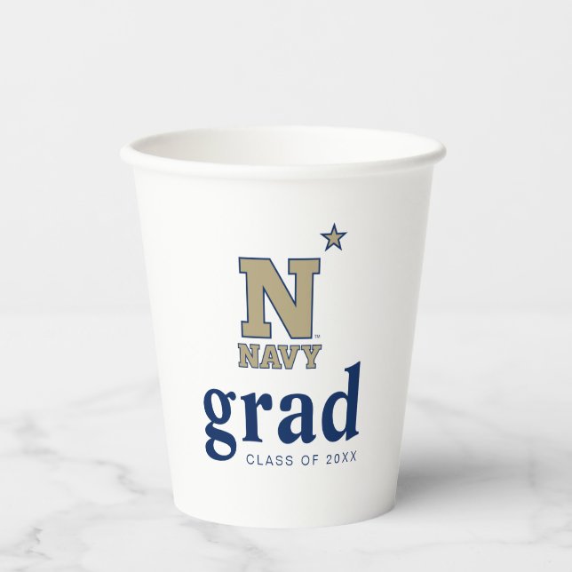 Naval Academy Logo | Graduation Paper Cups (Front)