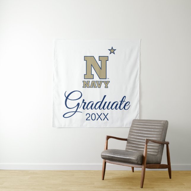 Naval Academy Logo | Graduation Tapestry (In Situ)