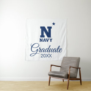 Naval Academy Logo Graduation Tapestry