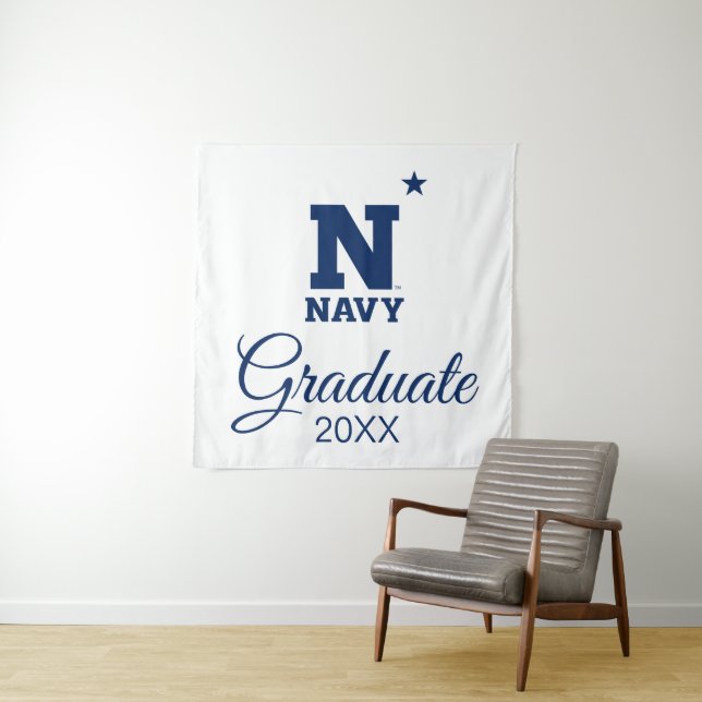 Naval Academy Logo | Graduation Tapestry (In Situ)