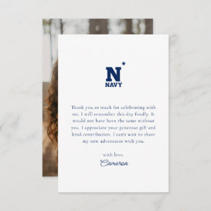 Naval Academy Logo Graduation Thank You Card