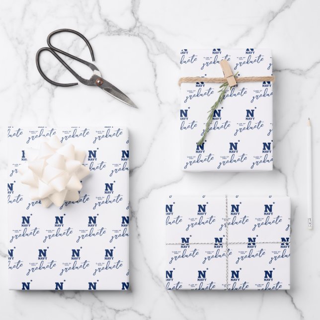Naval Academy Logo | Graduation Wrapping Paper Sheets (Front)