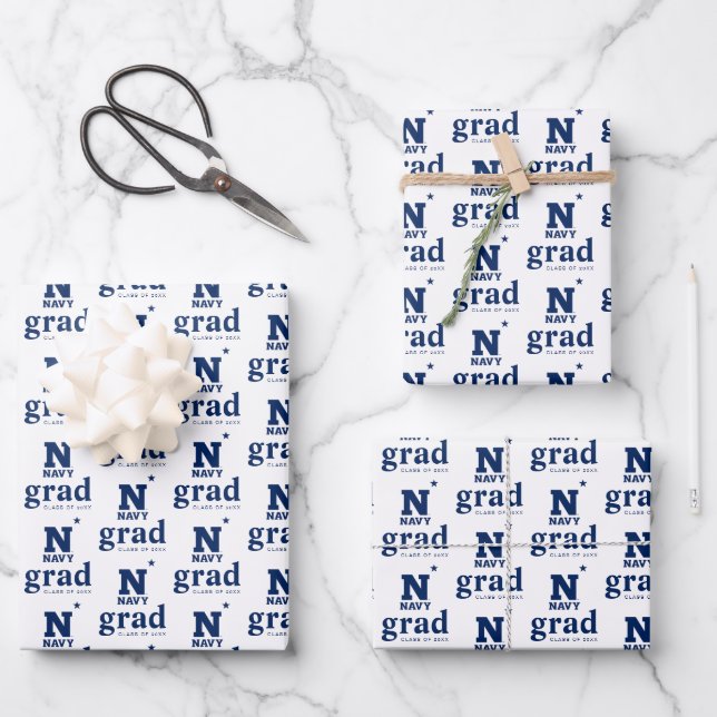 Naval Academy Logo | Graduation Wrapping Paper Sheets (Front)