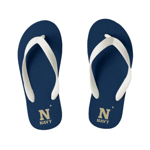 Naval Academy Logo Kids Flip Flops