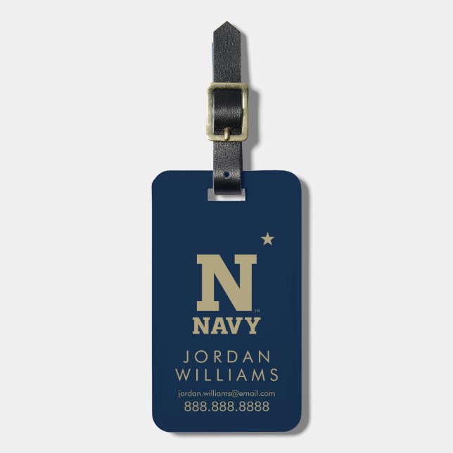 Naval Academy Logo Luggage Tag (Front Vertical)