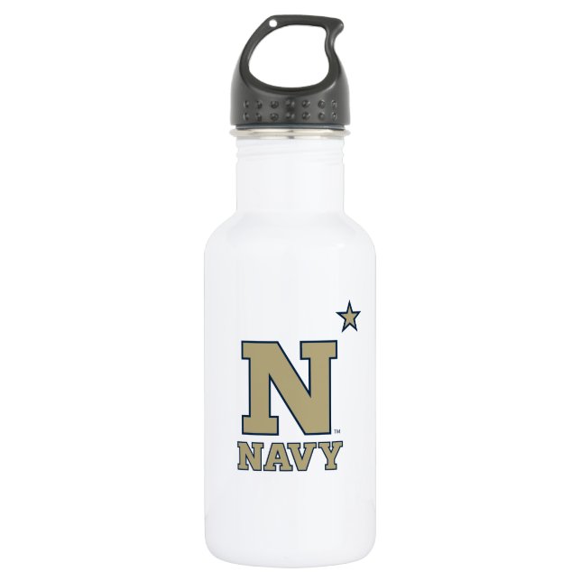 Naval Academy Logo Stainless Steel Water Bottle (Front)