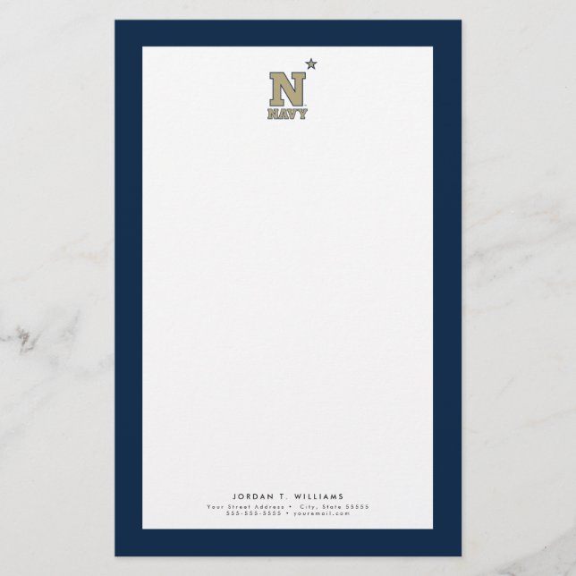 Naval Academy Logo Stationery (Front)