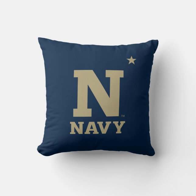 Naval Academy Logo Throw Pillow (Front)