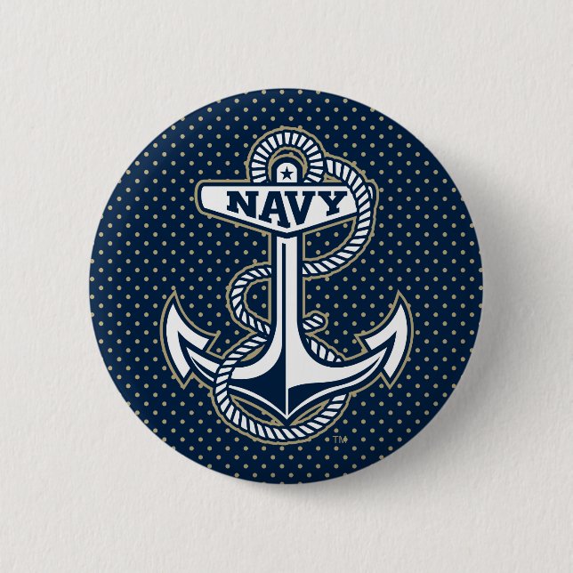 Naval Academy Polka Dot Pattern Button (Front)