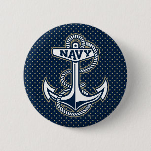 Naval Academy Polka Dot Pattern Button