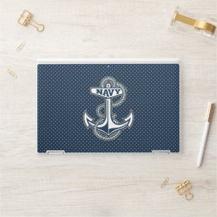 Naval Academy Polka Dot Pattern HP Laptop Skin