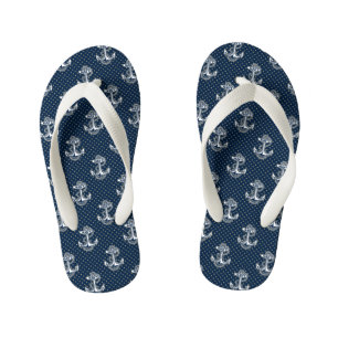 Naval Academy Polka Dot Pattern Kid's Flip Flops