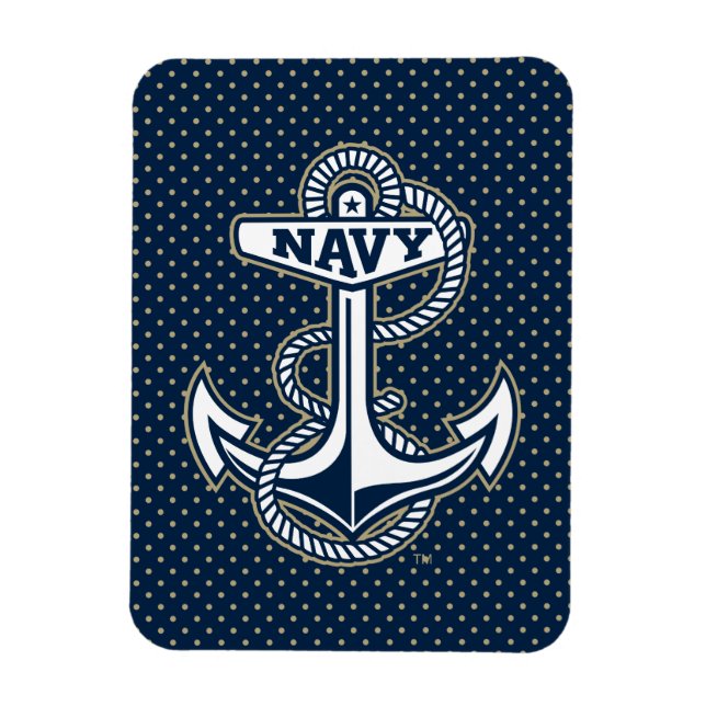 Naval Academy Polka Dot Pattern Magnet (Vertical)